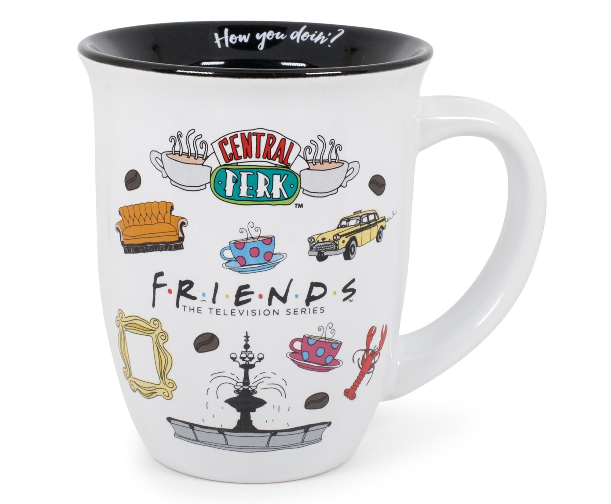 Friends Mugs - Friends Logo Icon Toss 16oz Wide Rim Ceramic Mug FRI3012 -  Friends TV Show Shop