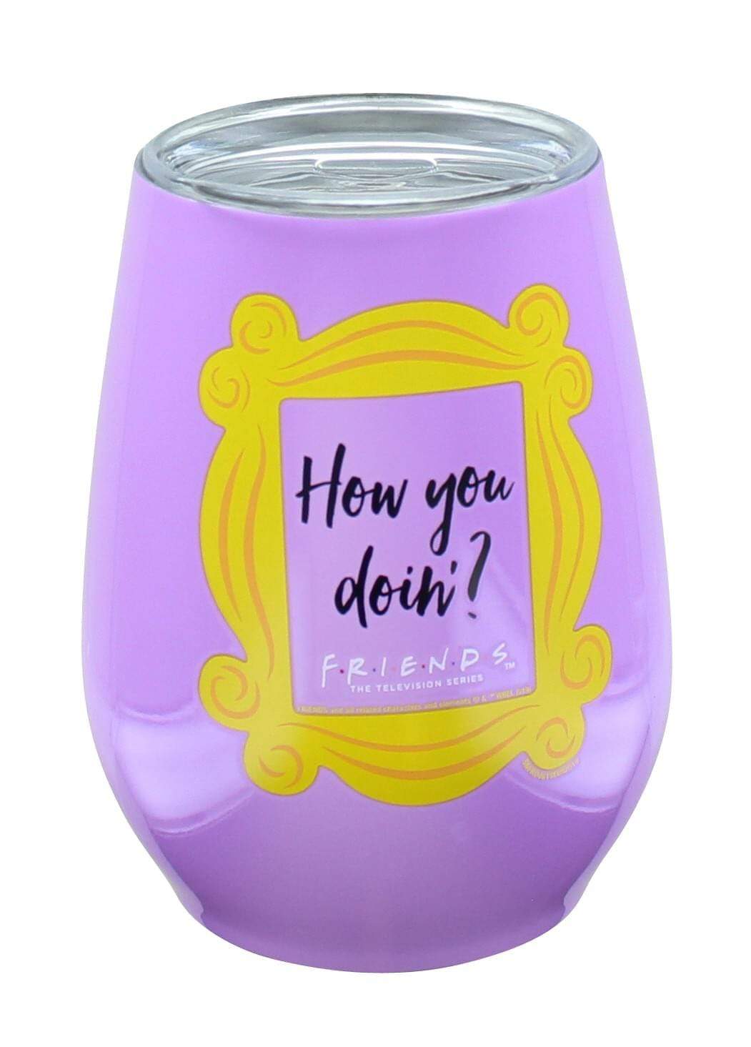 Friends “How You Doin” 32 oz Travel Tumbler With Lid And Straw